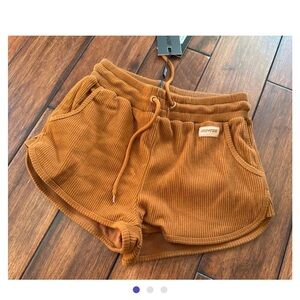 Women's Mustard Corduroy Shorts